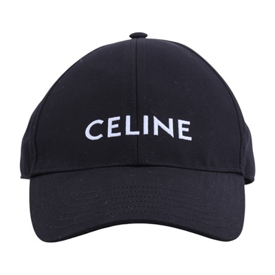 思琳 CELINE 棉質棒球帽 2AUA1242N_M 黑LOGO棒球帽#M 台灣購買證明