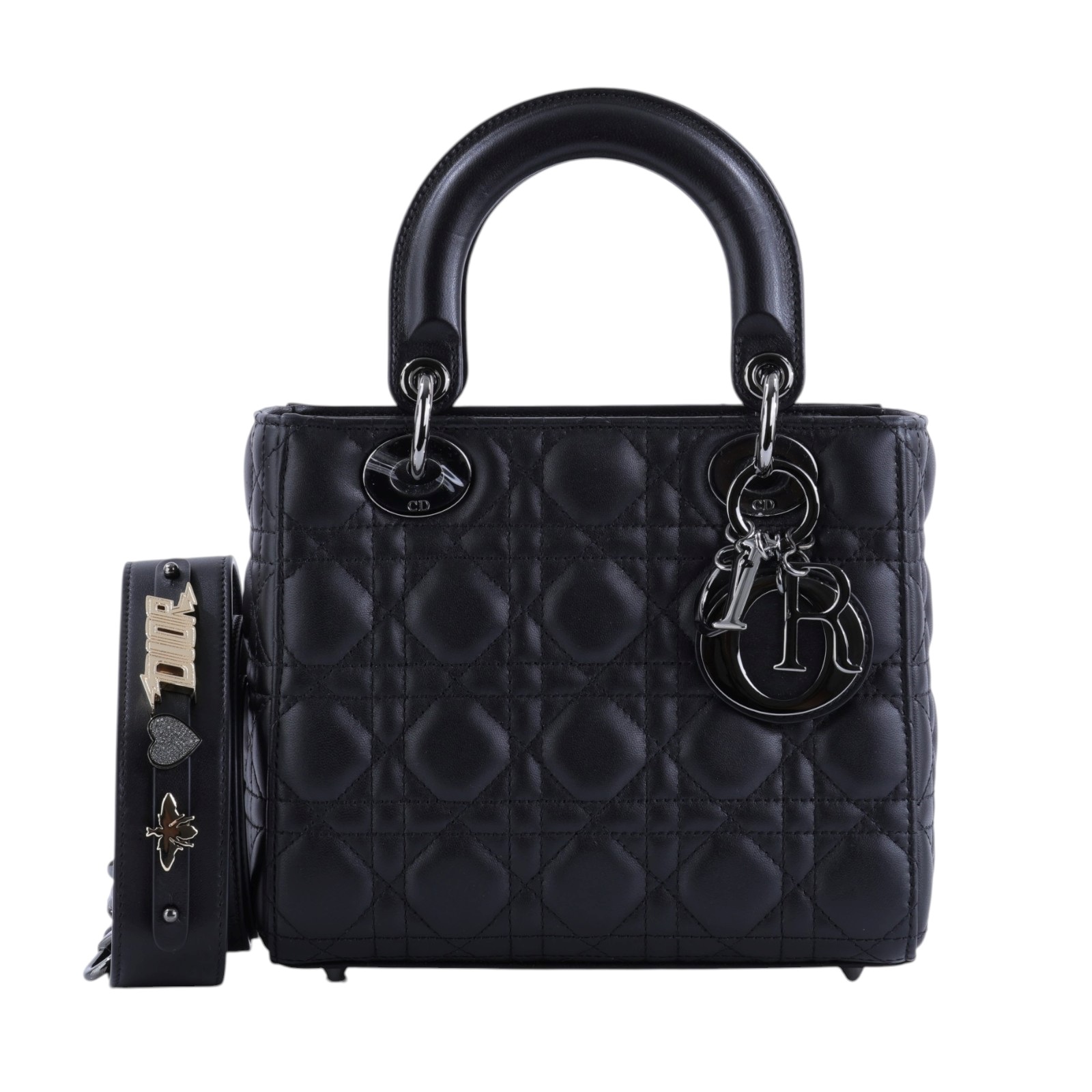 迪奧 CHRISTIAN DIOR Lady Dior My ABCDior 小型 肩背 手提包 M0538PNGE  原廠盒子/防塵袋/背帶/保證卡