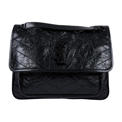 聖羅蘭 YSL SAINT LAURENT Niki 復古皮革 中型手袋 6331840EN08 SO BLACK NIKI 中號 防塵袋