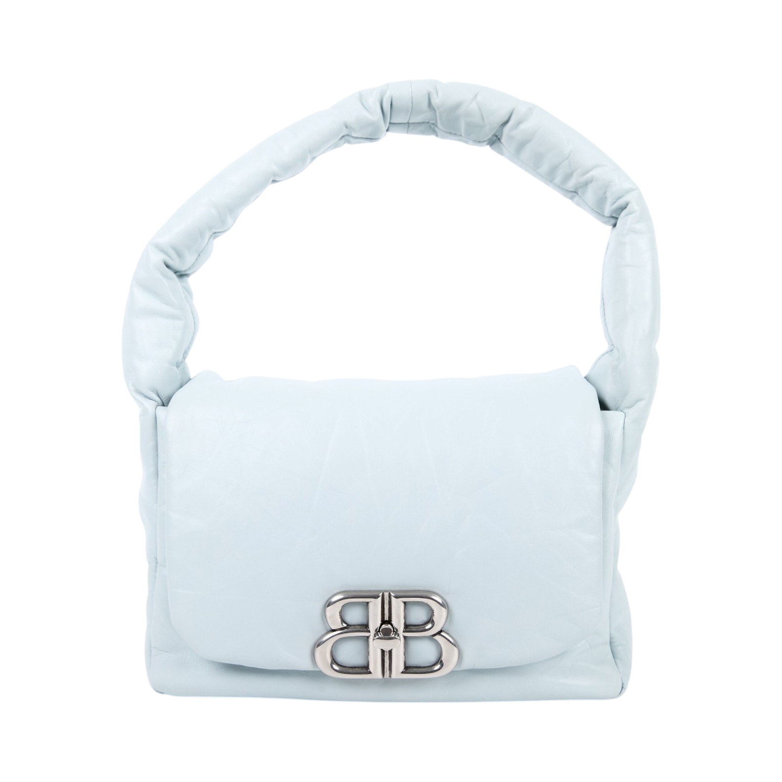 巴黎世家 BALENCIAGA Monaco 肩背包 小型 7878962AA3Z 淺藍MONACO肩背包 防塵袋