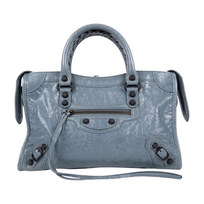 巴黎世家 BALENCIAGA Le City Bag Small 8657622ACFH 灰藍Le City Small 背帶/鏡子