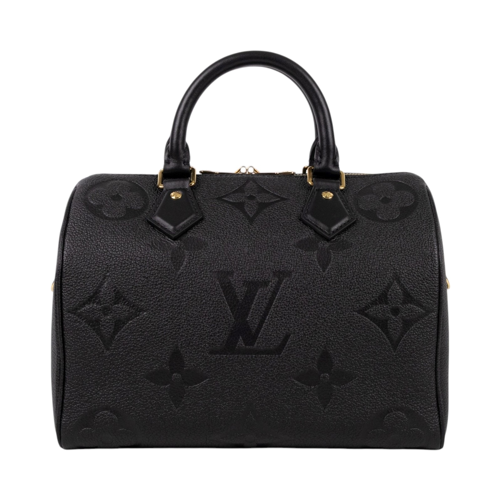 路易威登 LOUIS VUITTON Speedy Bandoulière  25 黑色 大LOGO 手提 斜背 波士頓包 M58951 晶片款  原廠盒子/防塵袋/背帶/鎖組