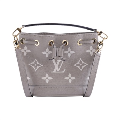 路易威登 LOUIS VUITTON Nano Noé 束口水桶包 Tourterelle 灰色 Cream色 M46291 晶片款  原廠盒子/背帶2