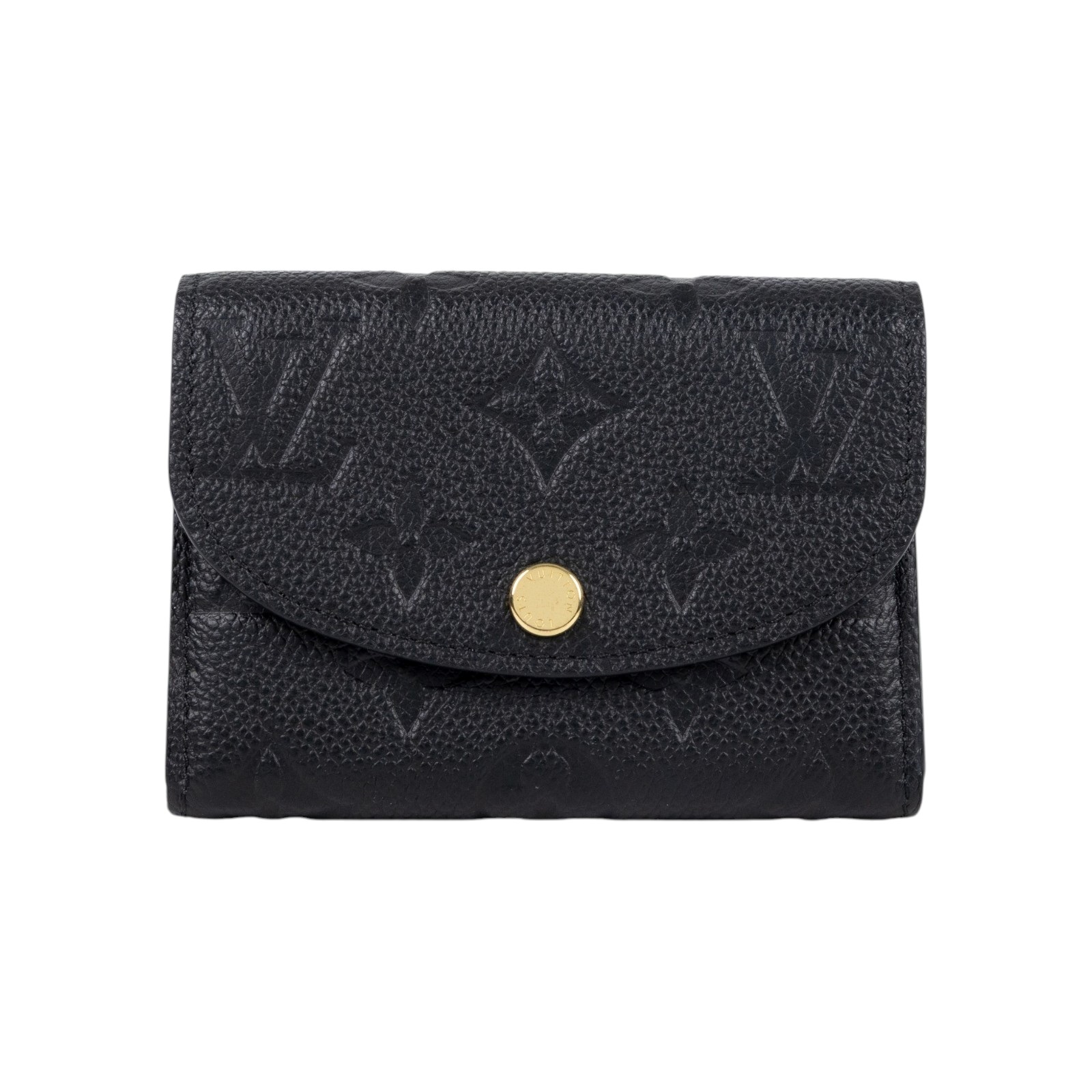 路易威登 LOUIS VUITTON Rosalie 零錢包 黑色 M81455 晶片款 黑原花壓紋Rosalie零錢包 原廠盒子/防塵袋