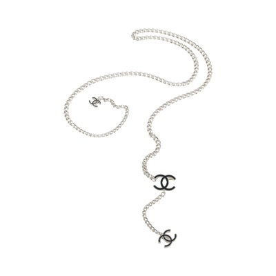 香奈兒 CHANEL 腰鏈 項鍊 A12 V 黑雙C腰鍊 原廠盒子