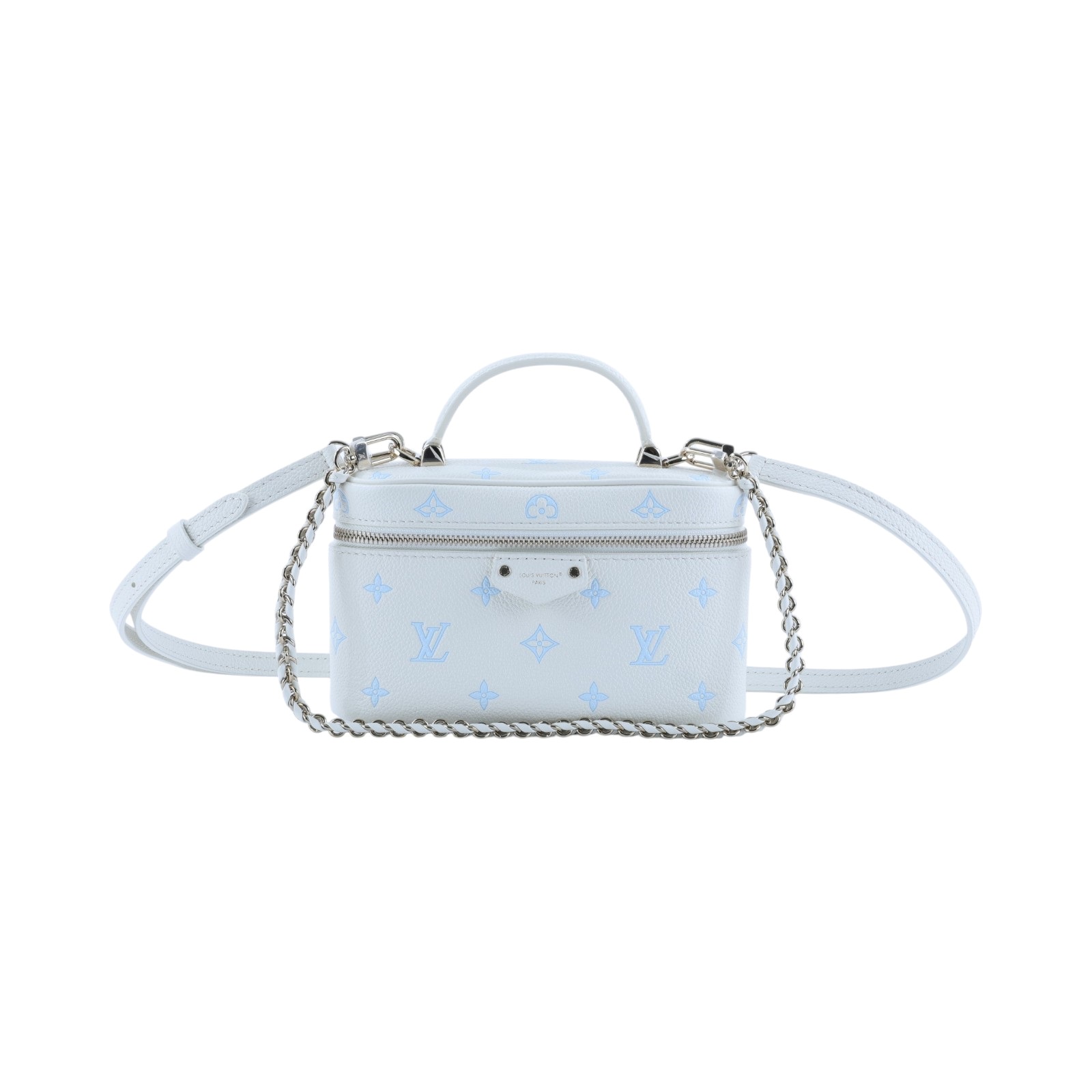 路易威登 LOUIS VUITTON Vanity Chain Pouch 手提 斜背 化妝箱 盒子包 M27744 晶片款  原廠盒子/背帶2/鎖組