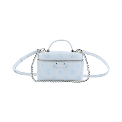 路易威登 LOUIS VUITTON Vanity Chain Pouch 手提 斜背 化妝箱 盒子包 M27744 晶片款  原廠盒子/背帶2/鎖組