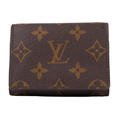 路易威登 LOUIS VUITTON Enveloppe Carte De Visite 卡片套 M63801 晶片款 原花卡夾 無附屬品