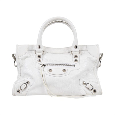 巴黎世家 BALENCIAGA Le City 機車包 小型 8114422ABEK 白LE CITY機車包SAMLL 背帶