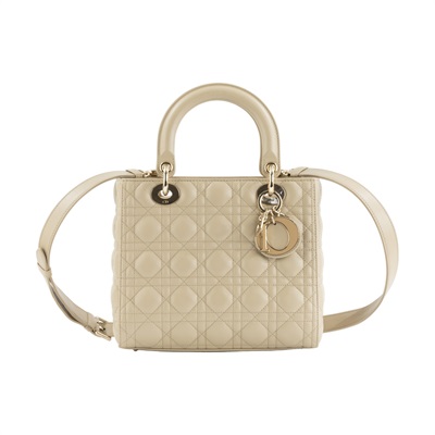 迪奧 CHRISTIAN DIOR Lady Dior 中型 肩背 斜背 手提包 M0565ONGE  原廠盒子/防塵袋/背帶/保證卡