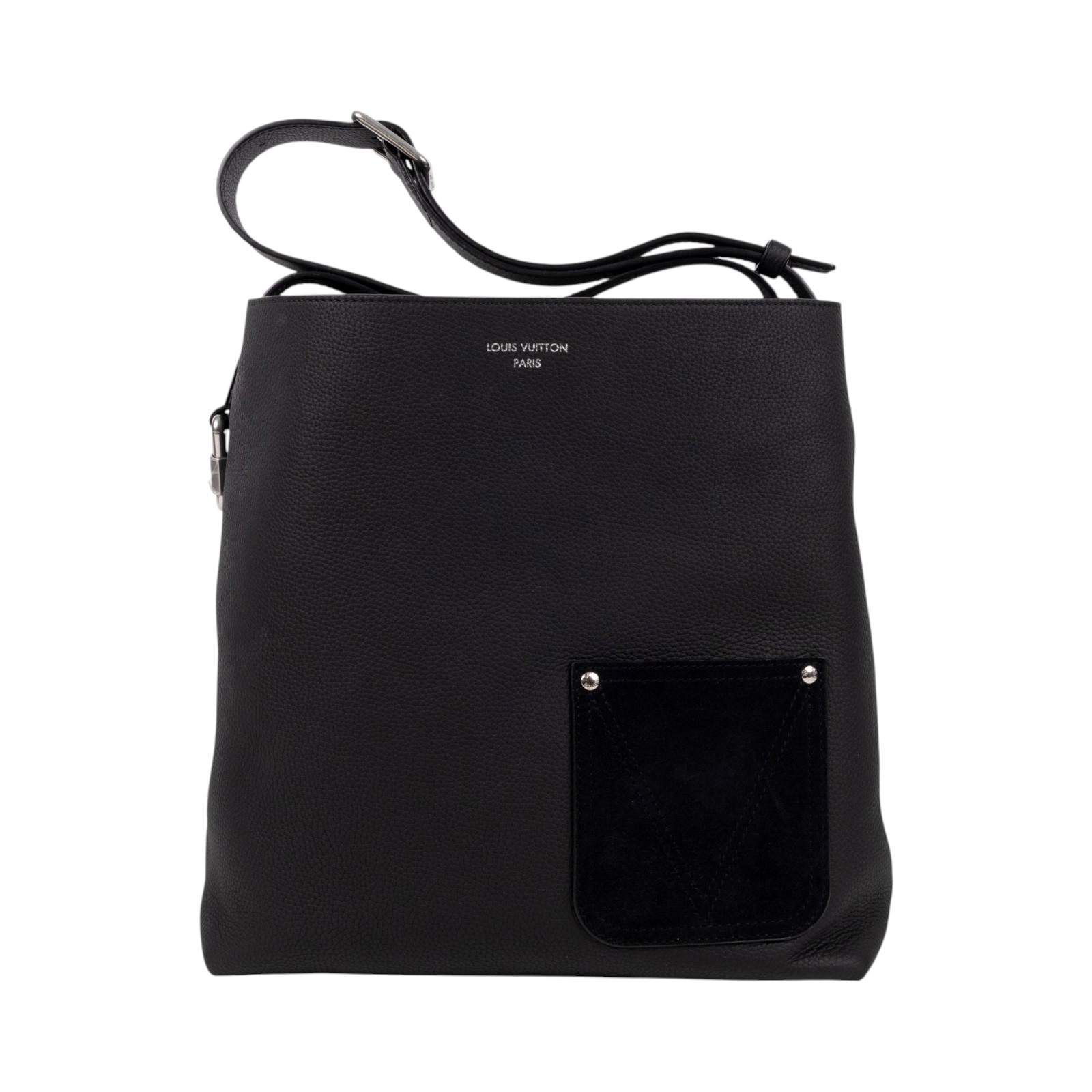 路易威登 LOUIS VUITTON Verso 手提袋 LV Touch牛皮 黑色 銀色金屬配件 M27022 晶片款  原廠盒子/防塵袋/購買證明/內袋