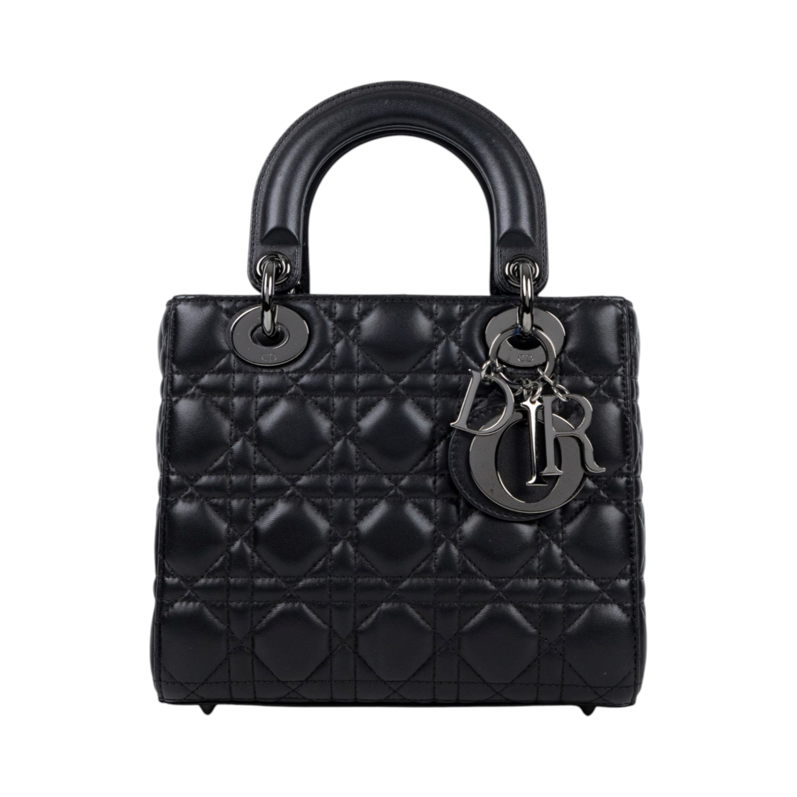 迪奧 CHRISTIAN DIOR Lady Dior My ABCDior 小型 肩背 手提包 羊皮 M0538OBKP  原廠盒子/防塵袋/購買證明/背帶