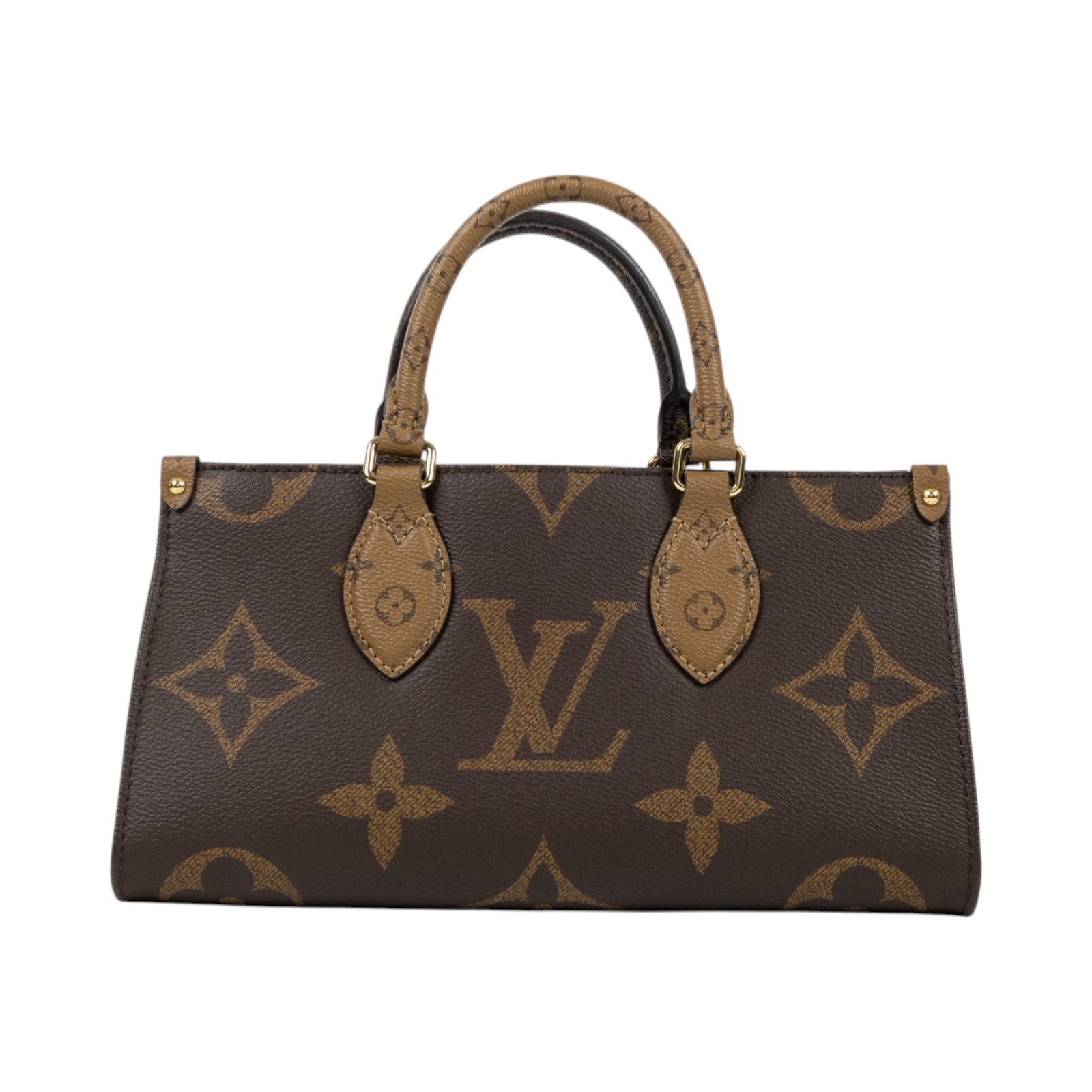 路易威登 LOUIS VUITTON OnTheGo East West 皮革飾邊 經典帆布 手提 斜背包 M46653 晶片款  原廠盒子/防塵袋/背帶/零錢包