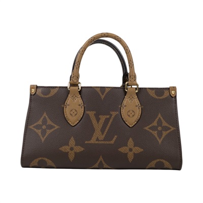 路易威登 LOUIS VUITTON OnTheGo East West 皮革飾邊 經典帆布 手提 斜背包 M46653 晶片款  原廠盒子/防塵袋/背帶/零錢包