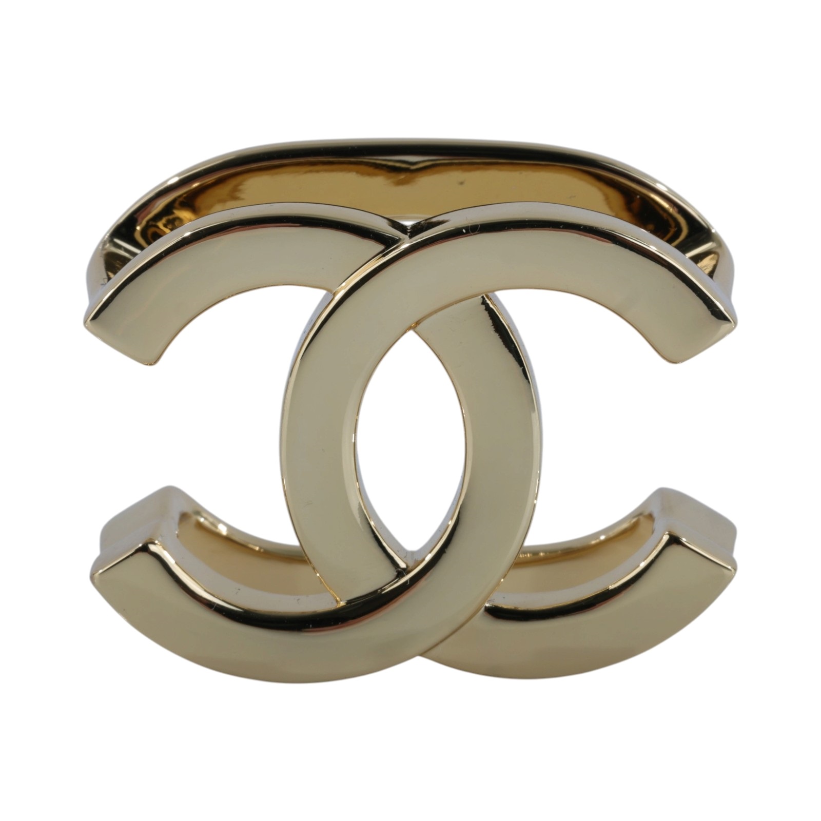 香奈兒 CHANEL 絲巾環 B26 S 金色雙C絲巾環 無附屬品