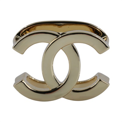 香奈兒 CHANEL 絲巾環 B26 S 金色雙C絲巾環 無附屬品