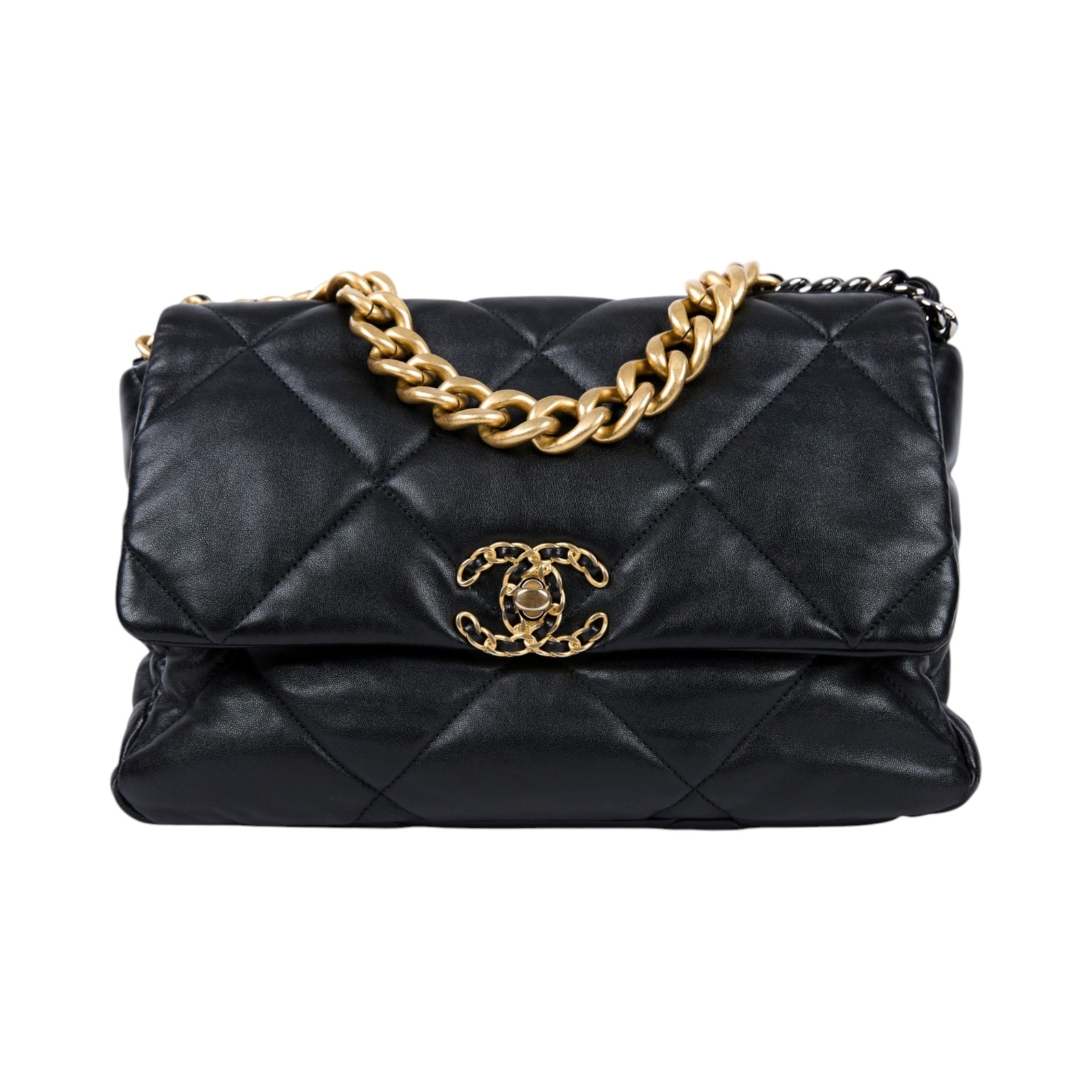 香奈兒 CHANEL 19 大型口蓋包 AS1161 晶片款 黑羊19包 30CM 防塵袋