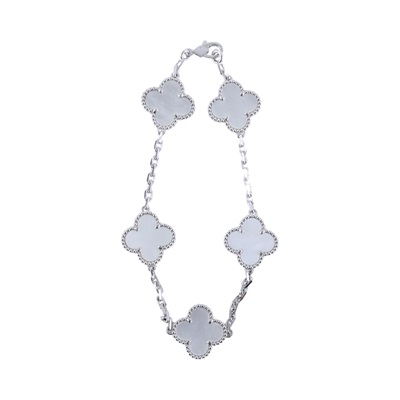 梵克雅寶 Van Cleef & Arpels Vintage Alhambra 手鍊 VCARF48400_改短1.5cm  原廠盒子2/清潔刷