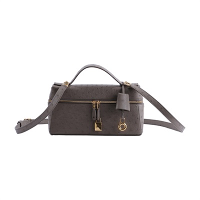 諾悠翩雅 LORO PIANA Extra Bag L23 鴕鳥皮 FAQ2180 灰鴕鳥EXTRA POCKET L23 背帶/防塵袋
