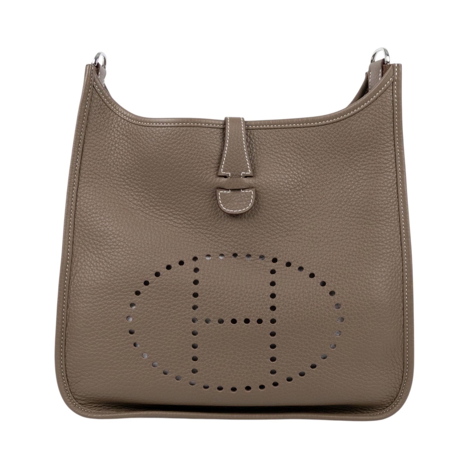 愛馬仕 Hermes Evelyne Bag 伊芙琳包 29 馬蹄型 EV29 W BS 009 ZB W刻大象灰 EVELYNE29 防塵袋/背帶