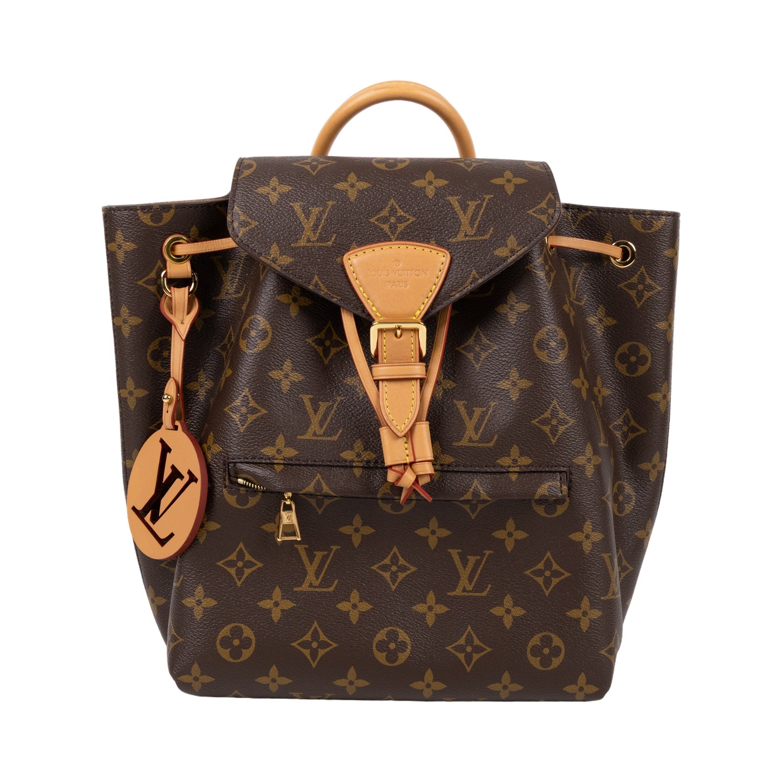 路易威登 LOUIS VUITTON Montsouris PM 後背包 經典帆布 M45501 晶片款  原廠盒子/防塵袋/吊飾