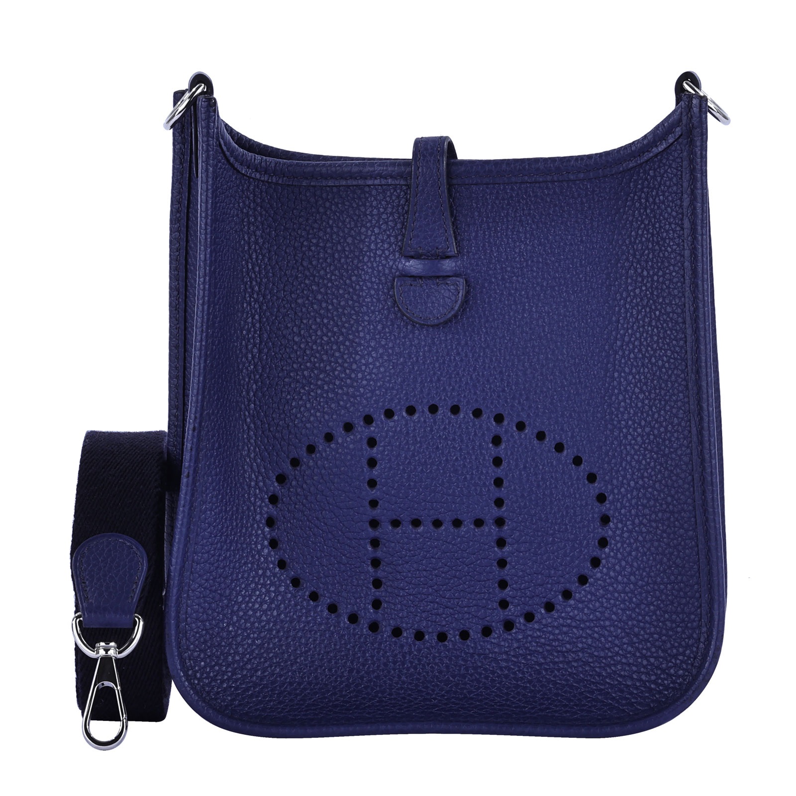 愛馬仕 Hermes Evelyne Bag Mini 伊芙琳包 Evelyne 16 EV16 U刻 藍MINI Evelyne單肩包 防塵袋/原廠盒子