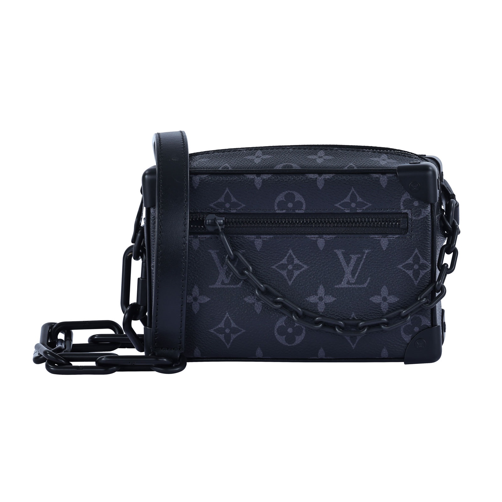 路易威登 LOUIS VUITTON Mini Soft Trunk 迷你 隨身包 黑色 M44735 晶片款 黑Mini Soft Trunk 防塵袋