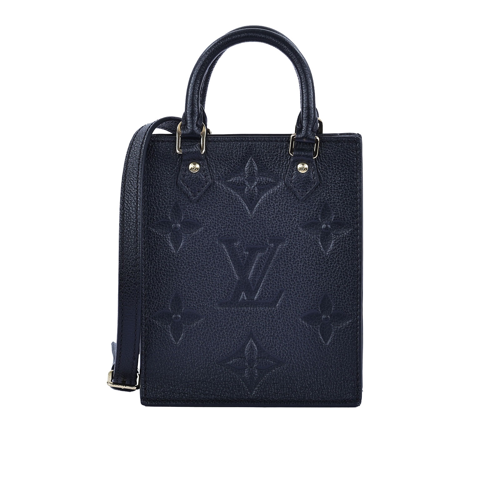 路易威登 LOUIS VUITTON Petit Sac Plat 黑色壓紋 迷你 琴譜包 M81417 晶片款 黑色壓紋琴譜包 購買證明