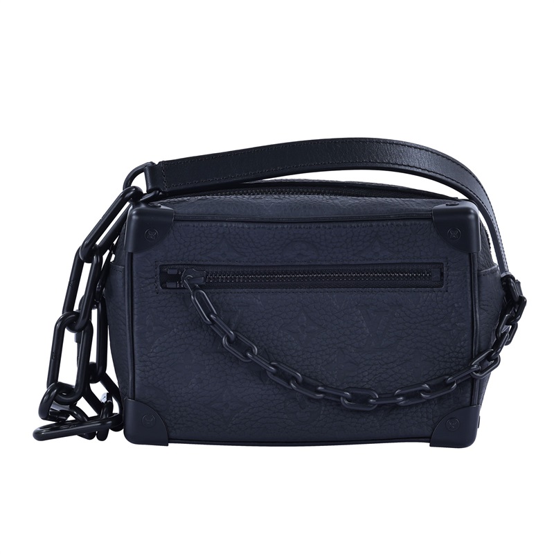 路易威登 LOUIS VUITTON Mini Soft Trunk 迷你 隨身包 黑色 M55702 晶片款  防塵袋