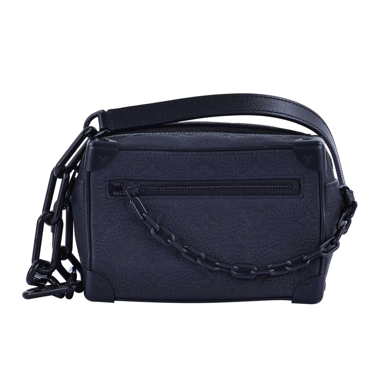 路易威登 LOUIS VUITTON Mini Soft Trunk 迷你 隨身包 黑色 M55702 晶片款  防塵袋