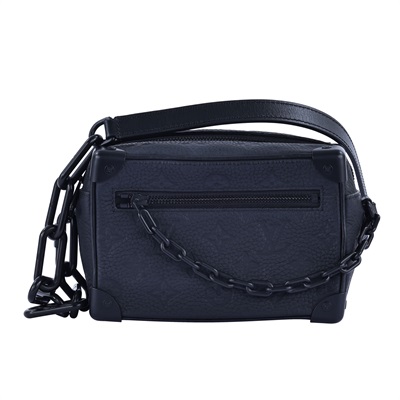 路易威登 LOUIS VUITTON Mini Soft Trunk 迷你 隨身包 黑色 M55702 晶片款  防塵袋