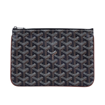 高雅德 GOYARD Senat Pouch PM 手拿包 SENAT2PMLTY08CL08P 棕黑手拿包 原廠盒子