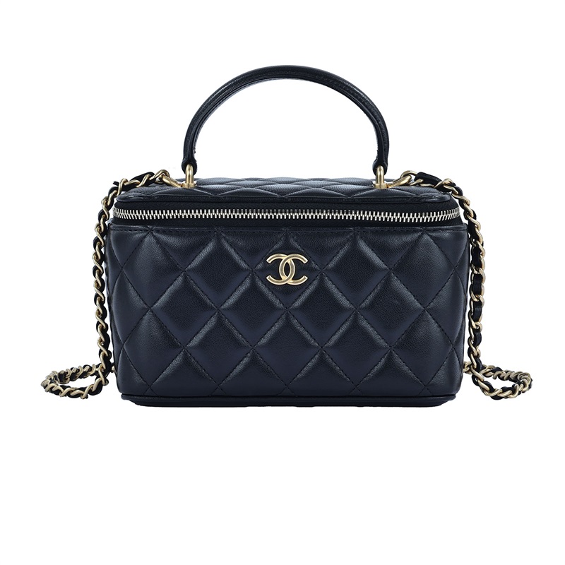 香奈兒 CHANEL Vanity Case 化妝箱  30開黑金羊COCO VANITY 原廠盒子/防塵袋/保證卡