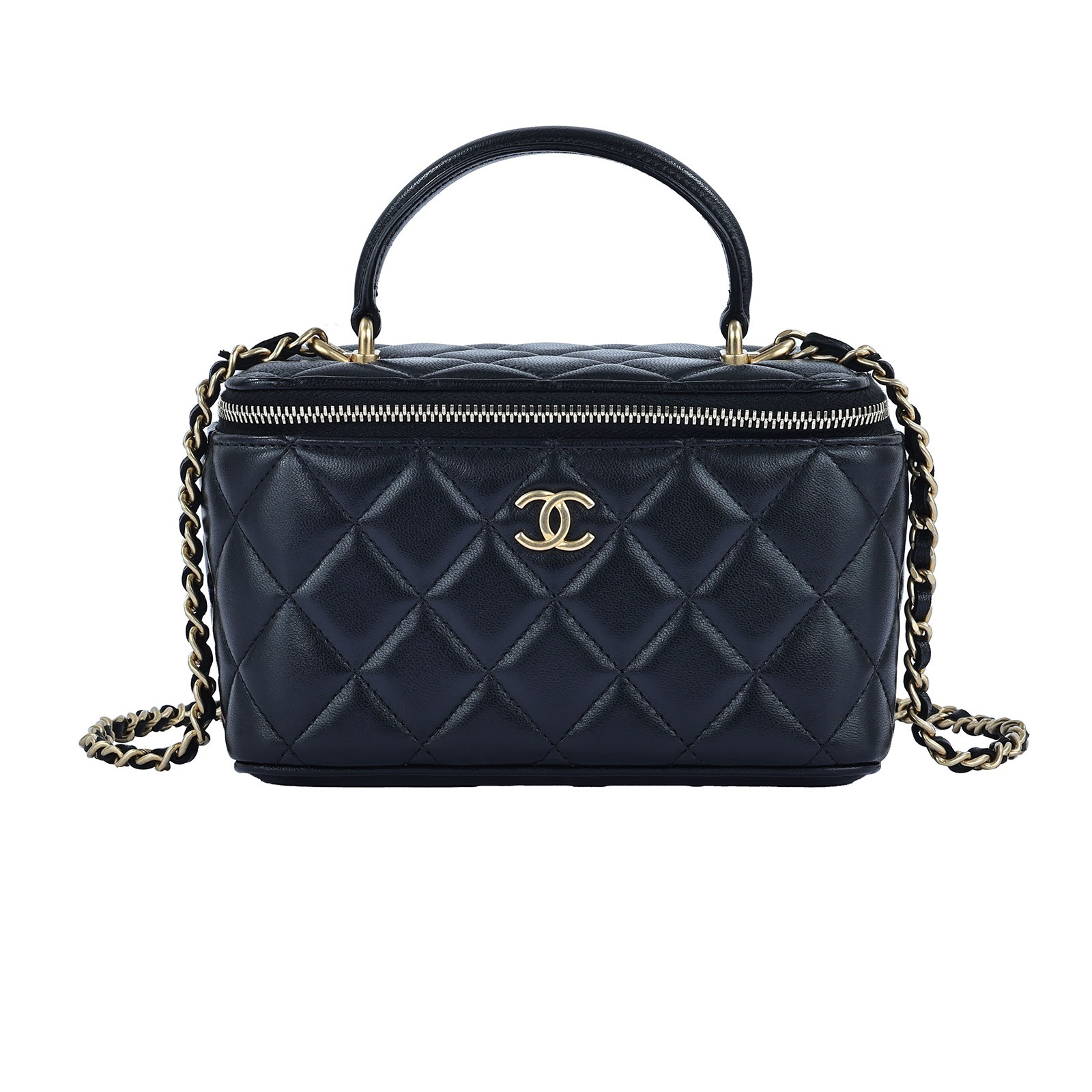 香奈兒 CHANEL Vanity Case 化妝箱  30開黑金羊COCO VANITY 原廠盒子/防塵袋/保證卡