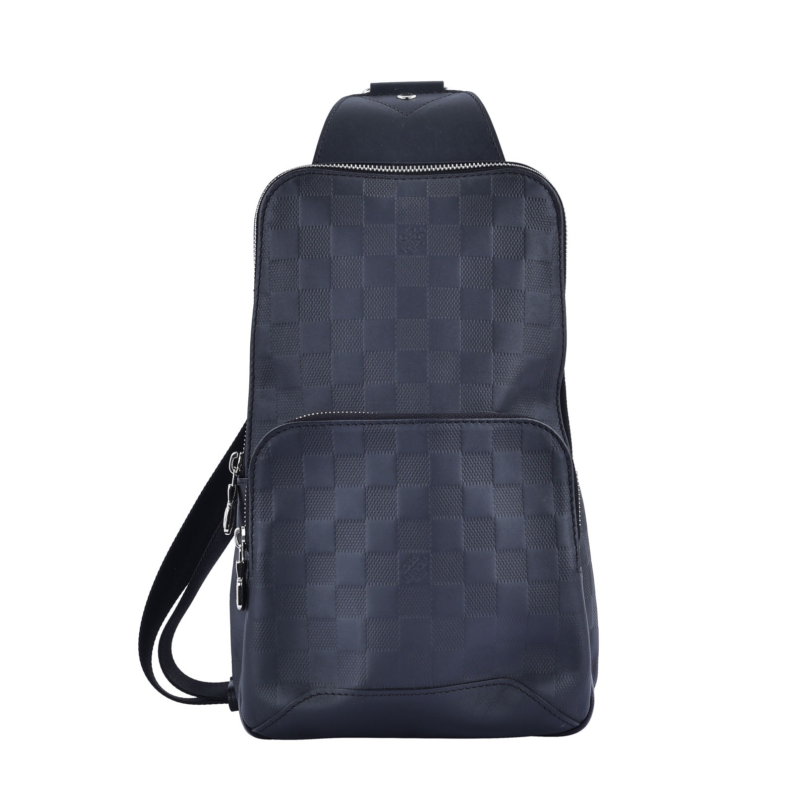 路易威登 LOUIS VUITTON Avenue 斜背包 N41720 晶片款 黑棋盤格皮革壓紋胸包