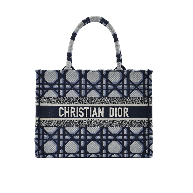 迪奧 CHRISTIAN DIOR Book Tote 中型 托特包  藍BOOKTOTE 無附屬品