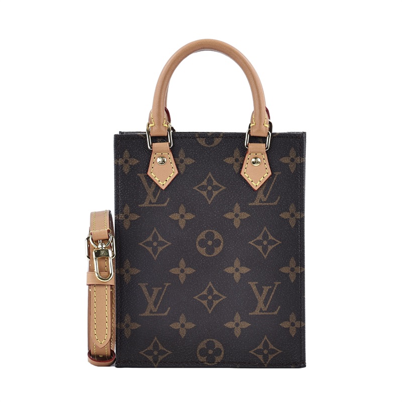 路易威登 LOUIS VUITTON Petit Sac Plat 斜背琴譜包 M81295 晶片款 原花Petit Sac Plat 原廠盒子/防塵袋