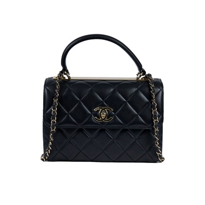 香奈兒 CHANEL Trendy 25 口蓋包 A92236 30開 黑金TRENDY25 CC 原廠盒子/防塵袋/保證卡/購買證明