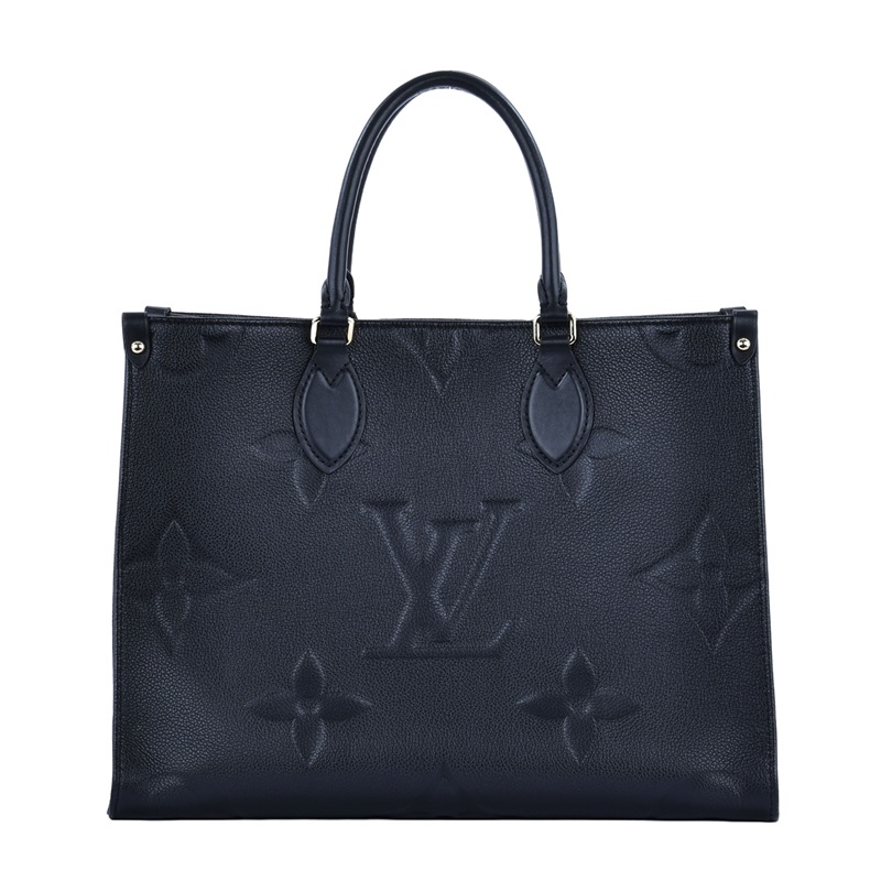 路易威登 LOUIS VUITTON OnTheGo MM 黑色 壓花 手提 肩背包 M45595 晶片款 黑壓紋OnTheGo MM 購買證明