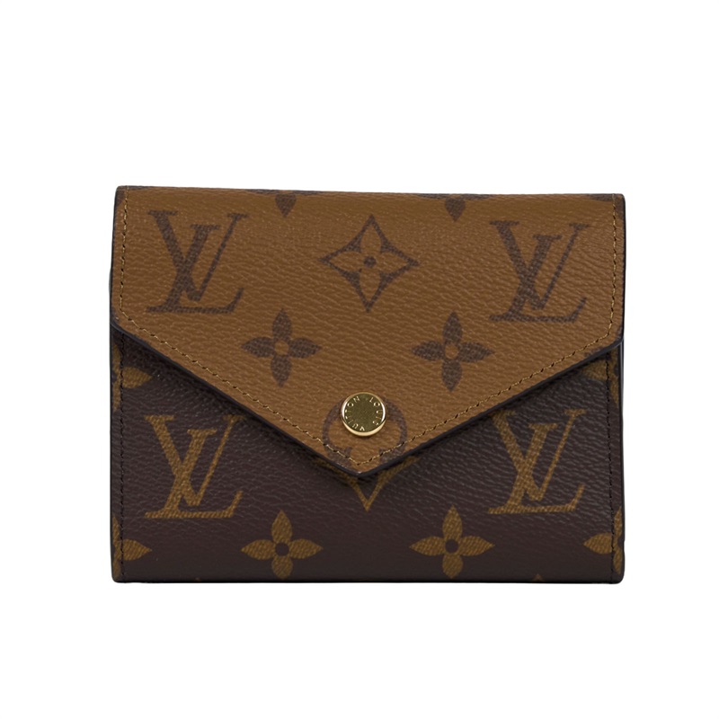 路易威登 LOUIS VUITTON Victorine 錢包 Reverse塗層帆布 M81557 晶片款 原花雙色三折短夾 原廠盒子/防塵袋