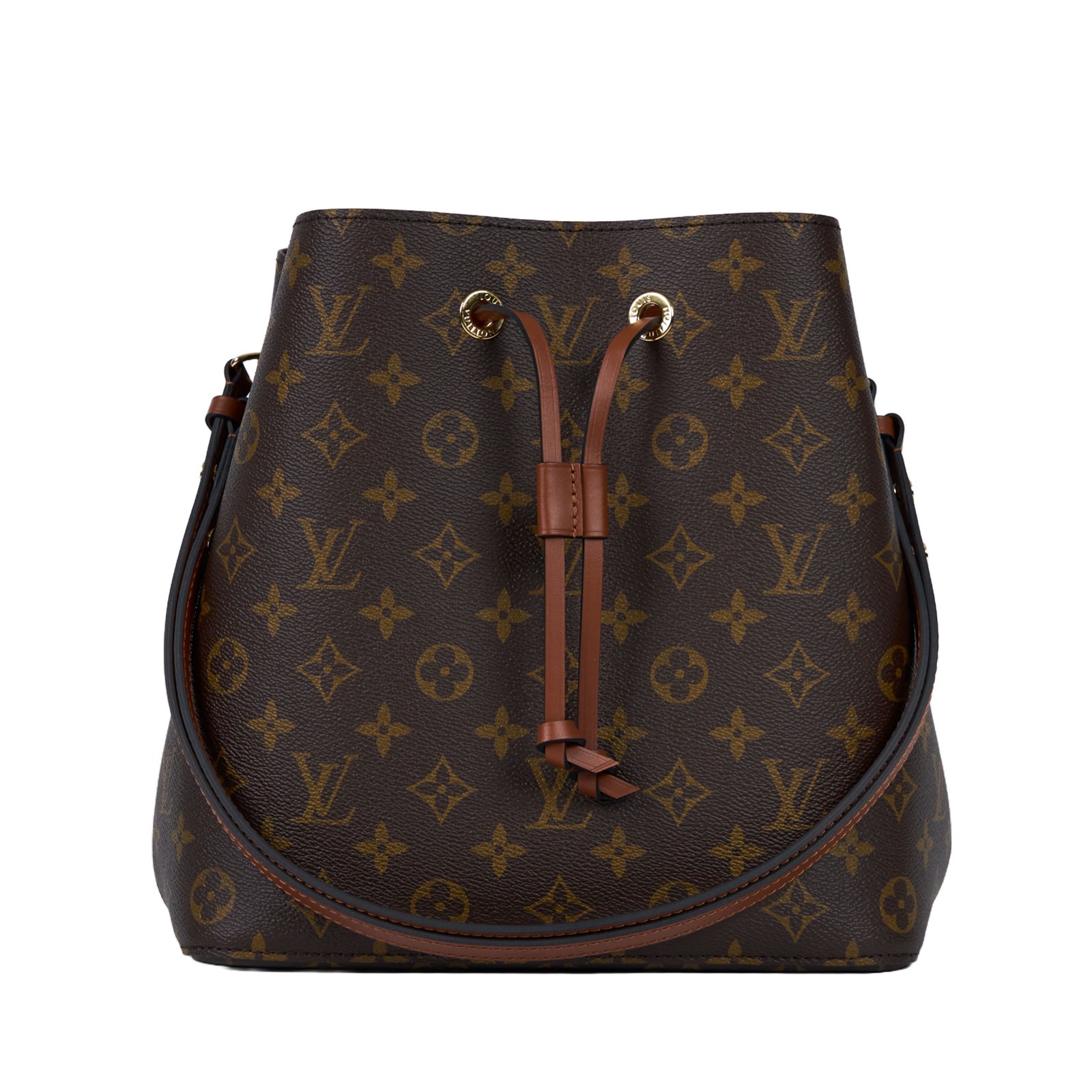 路易威登 LOUIS VUITTON NéoNoé MM 經典帆布 肩背 水桶包 棕色 M44887 晶片款 　棕原花NéoNoé 水桶包 無附屬品