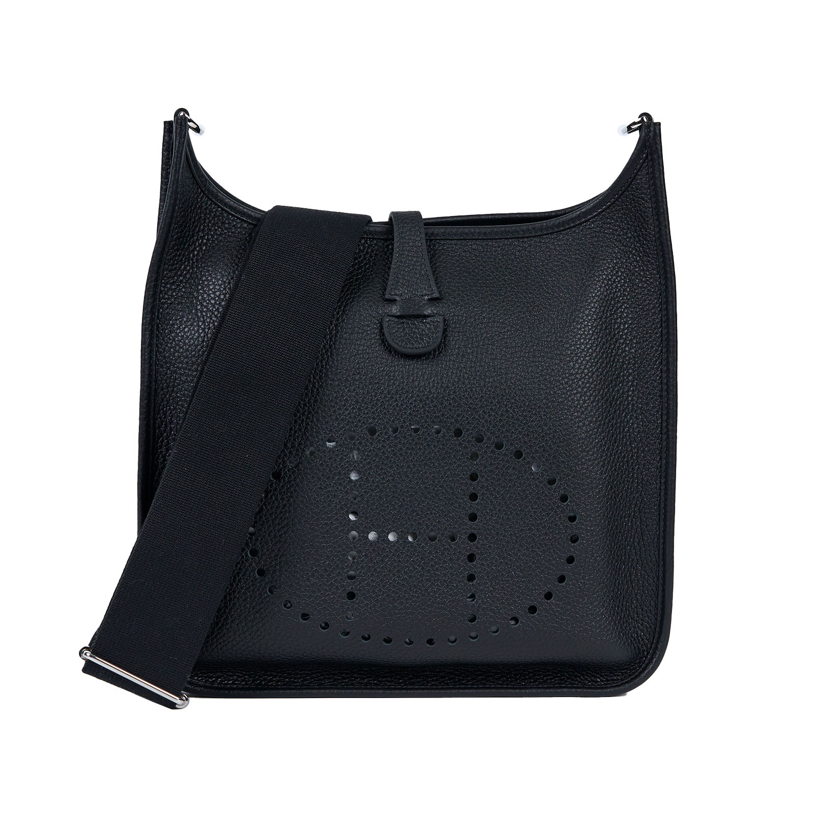 愛馬仕 Hermès Evelyne Bag 伊芙琳包 29 馬蹄型 EV29 U MM01 U刻黑銀EVELYNE29 原廠盒子/防塵袋
