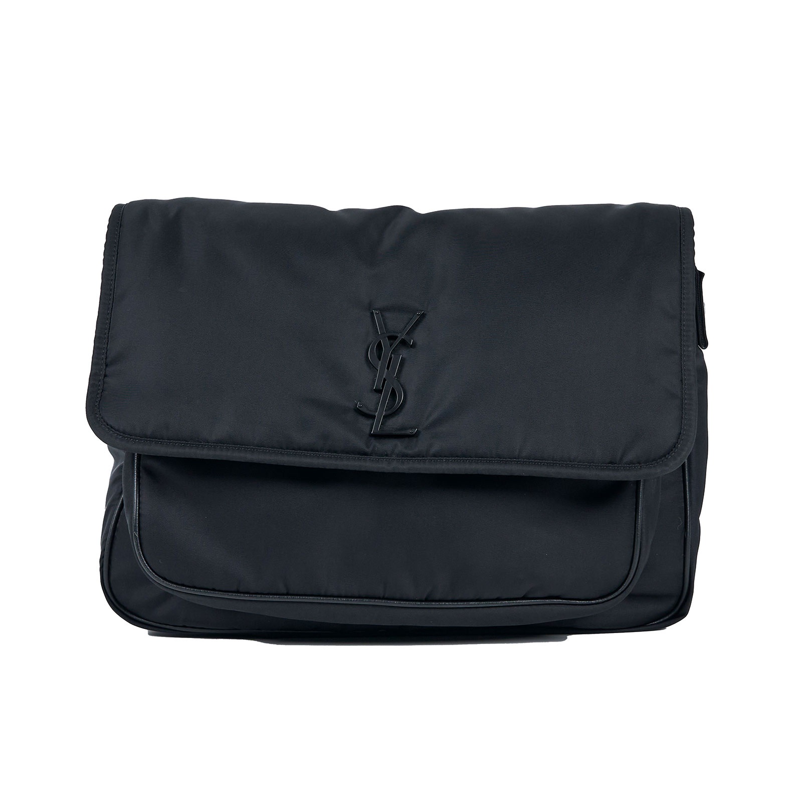 聖羅蘭 YSL SAINT LAURENT niki econyl 郵差袋 757146FACKH 黑尼龍郵差包 原廠盒子/防塵袋/購買證明
