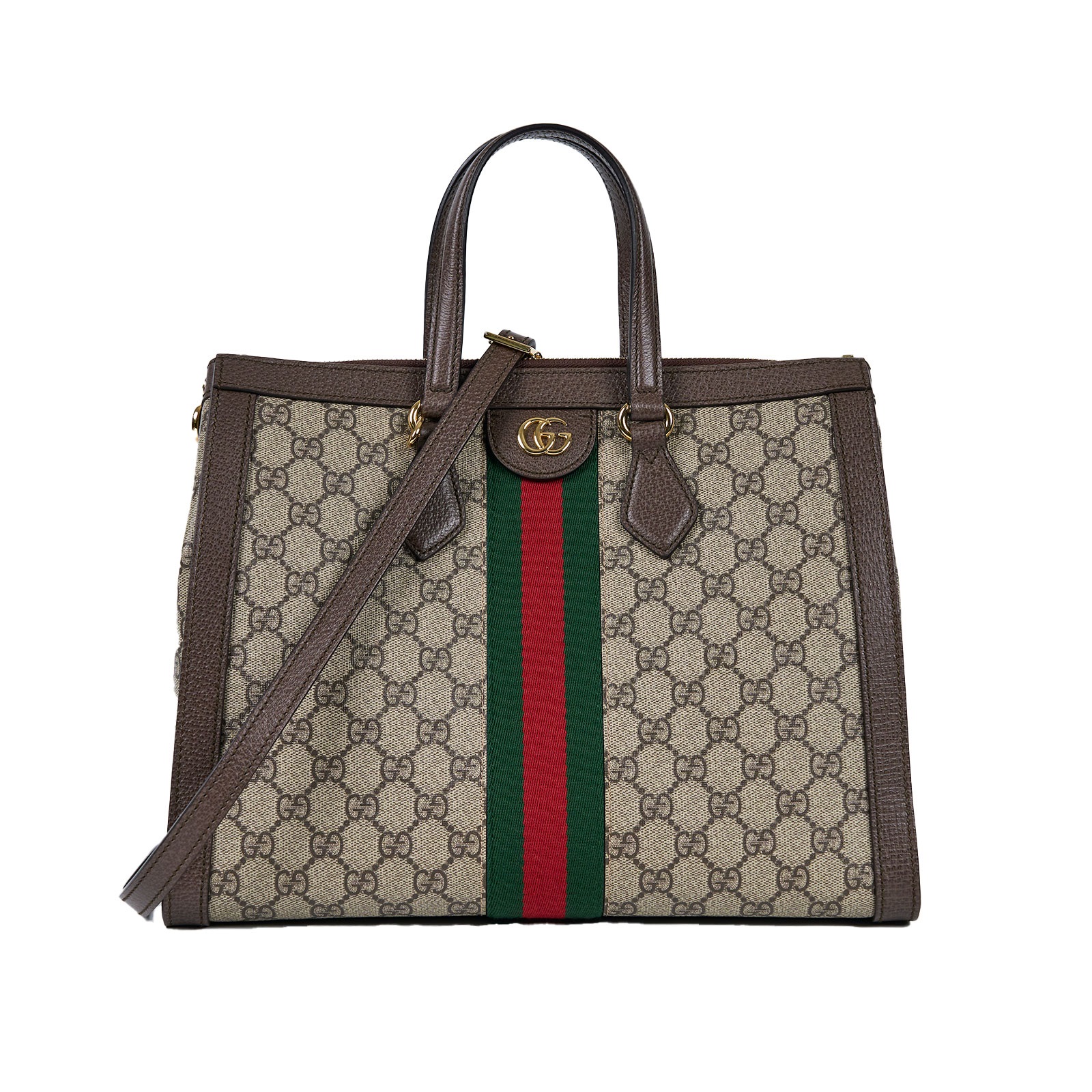 古馳 GUCCI Ophidia GG 中號 肩背 手提包 524537 棕Ophidia GG塗層帆布2WAY 防塵袋