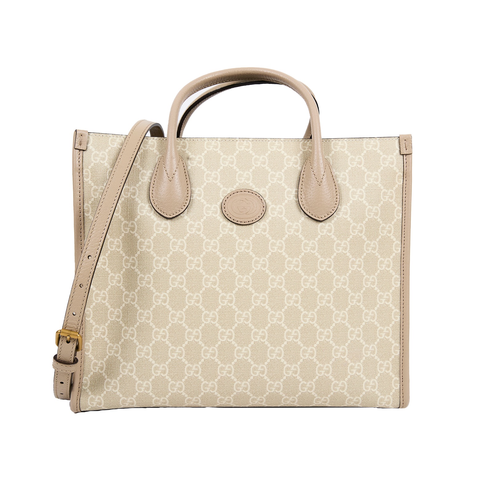 古馳 GUCCI Interlocking G 肩背 手提包 659983 米老花TOTE 防塵袋