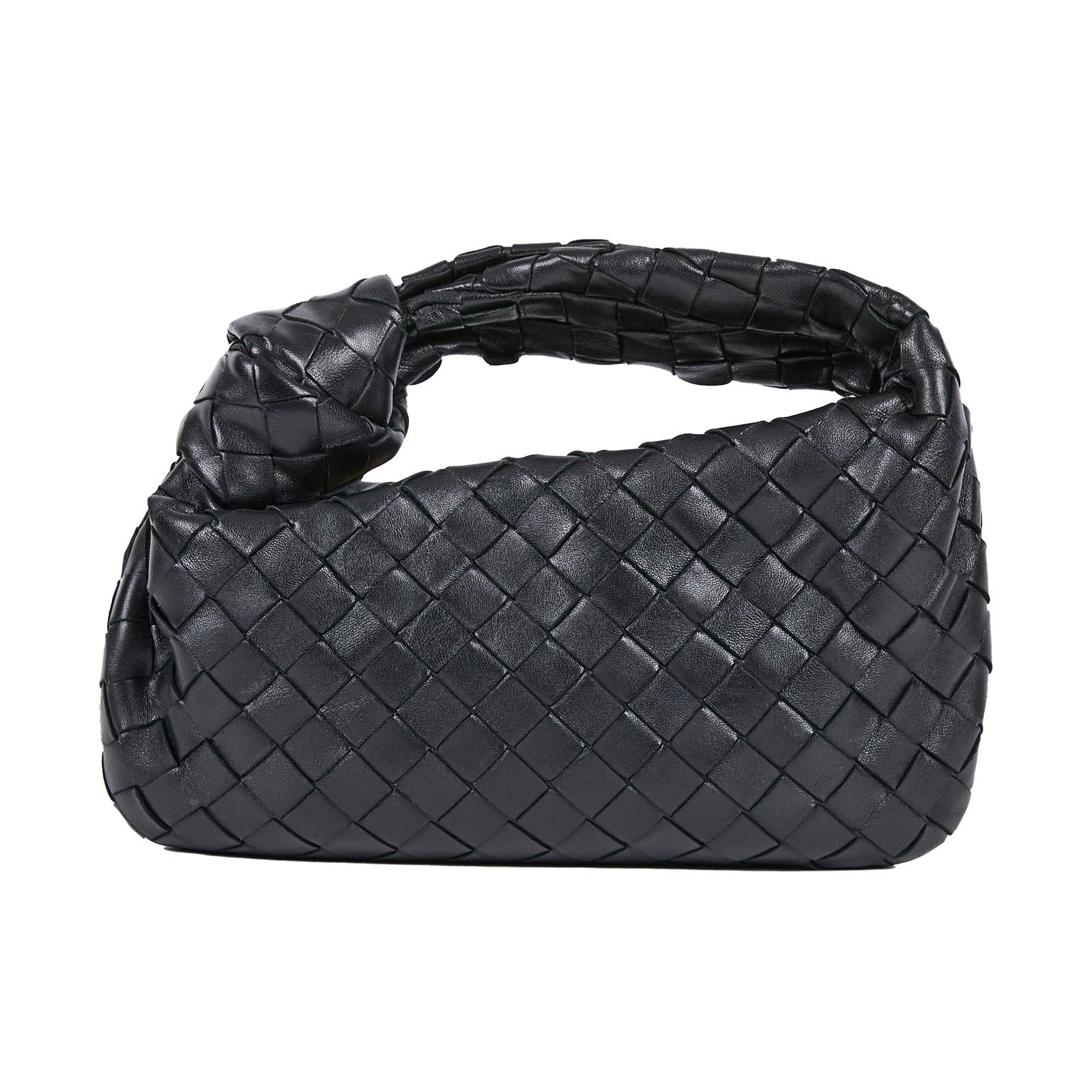 寶緹嘉 BOTTEGA VENETA Mini Jodie 手提包 651876 黑色羊皮編織MINI Jodie手提包 防塵袋