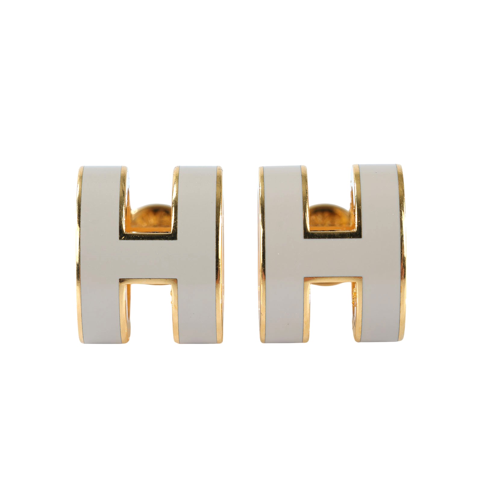 愛馬仕 Hermès Mini Pop H 耳釘 POPHE ST1128 栗子灰 H耳環 原廠盒子