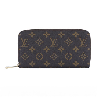 路易威登 LOUIS VUITTON 拉鏈錢包 Monogram帆布 棕色 M42616 晶片款 棕原花拉鍊長夾 原廠盒子/防塵袋