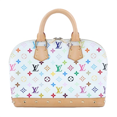 路易威登 LOUIS VUITTON Alma PM 村上隆 斜背 貝殼包  M92647 ☆村上隆MULTICOLORE 白彩ALM 防塵袋