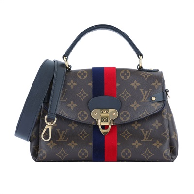 路易威登 LOUIS VUITTON Georges BB 手提包 M43867 晶片款 棕色原花藍紅 Georges BB 2WAY 原廠盒子